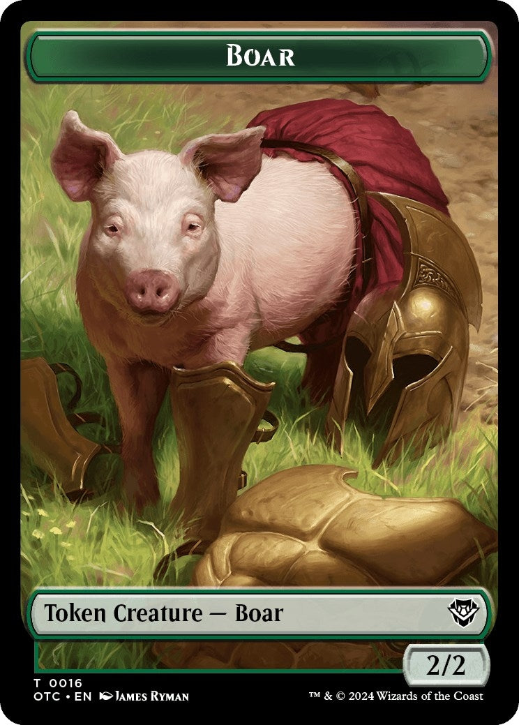Boar // Treasure Double-Sided Token (0) [OTC] - MTG Single