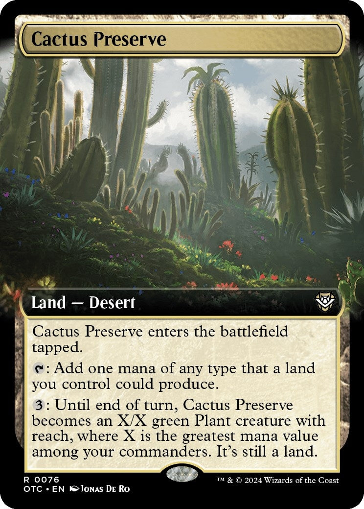 Cactus Preserve (Extended Art) (76) [OTC] - MTG Single