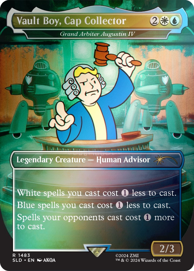 Vault Boy Cap Collector - Grand Arbiter Augustin IV (Rainbow Foil) (1483) [SLD] - MTG Single