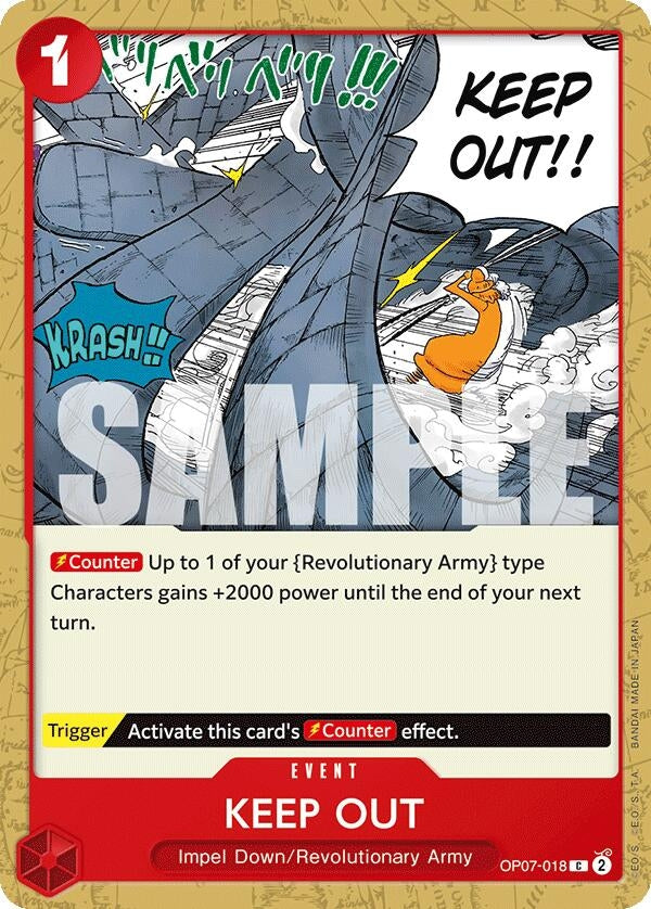 Keep Out (7018) (OP07) - One Piece Card Game Single