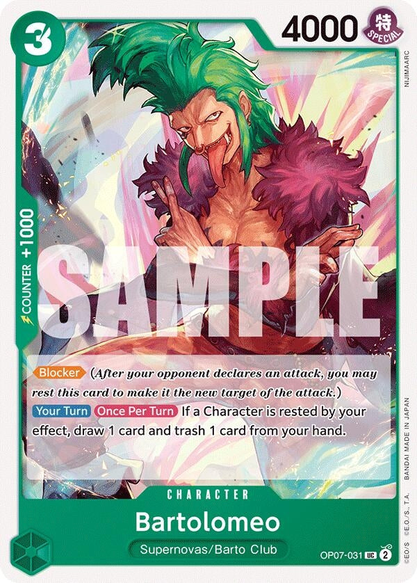Bartolomeo (7031) (OP07) - One Piece Card Game Single