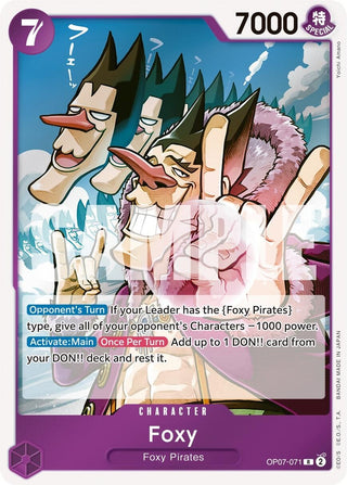 Foxy (071) (7071) (OP07) - One Piece Card Game Single