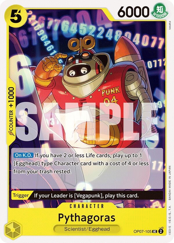 Pythagoras (7105) (OP07) - One Piece Card Game Single