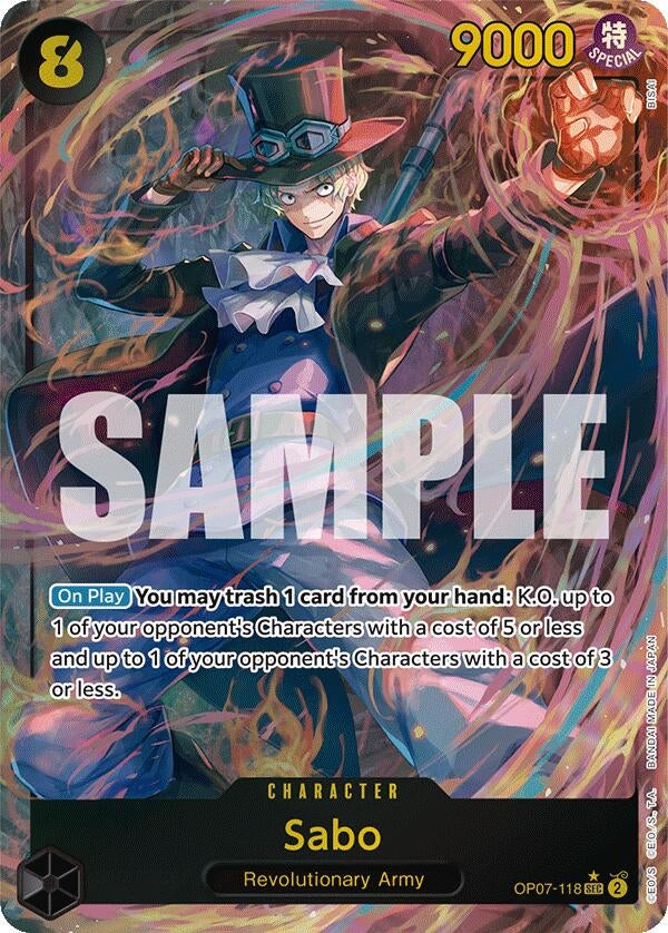 Sabo (Parallel) (7118) (OP07) - One Piece Card Game Single