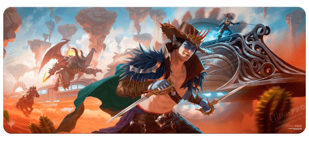 Outlaws of Thunder Junction Train Heist 6ft Table Playmat for Magic: The Gathering - Playmats Sealed