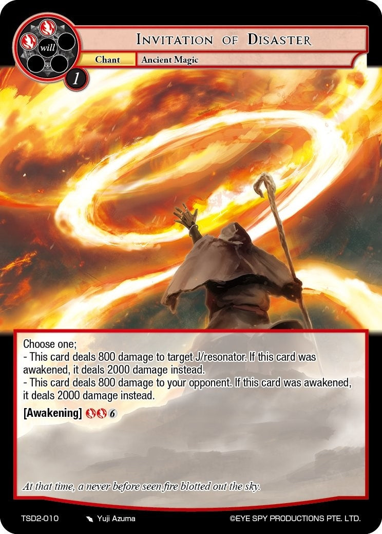 Invitation of Disaster (2010) [TSD2] - Force of Will Single