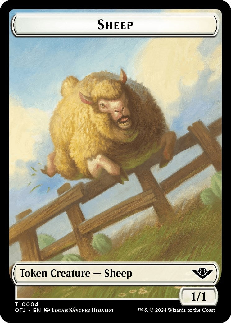 Sheep // Plot Double-Sided Token (0) [OTJ] - MTG Single