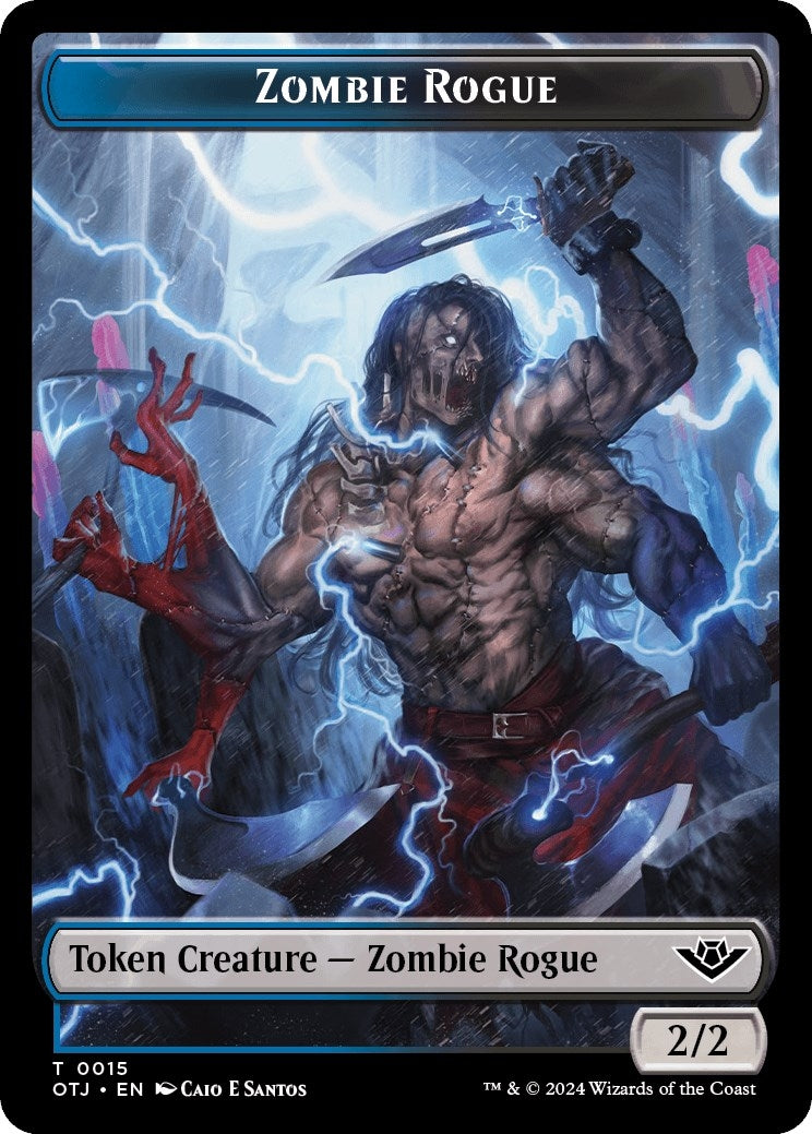 Zombie Rogue // Plot Double-Sided Token (0) [OTJ] - MTG Single