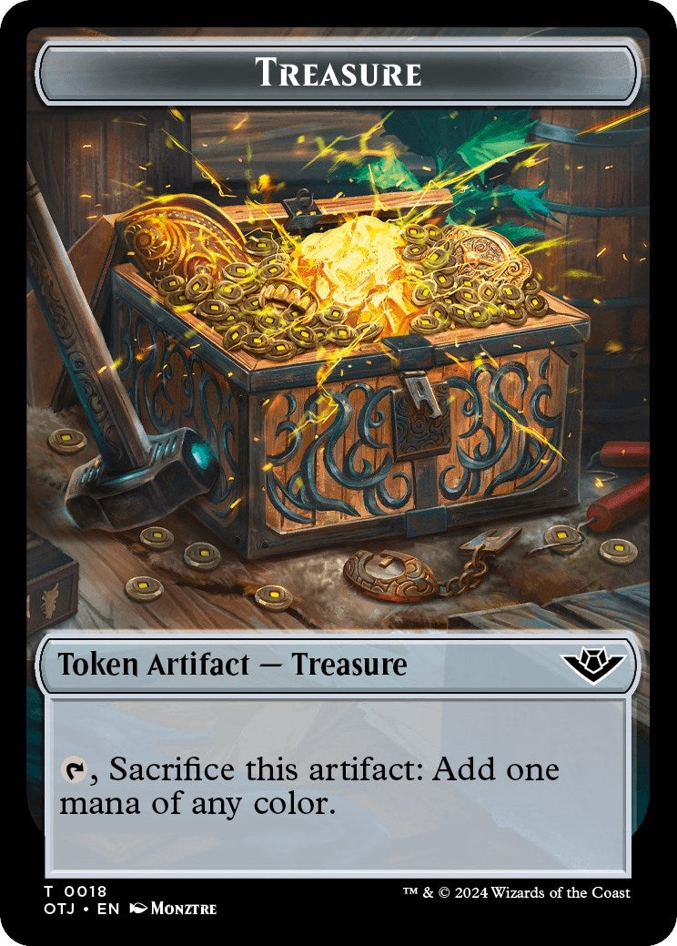 Treasure // Bat Double-Sided Token (0) [OTJ] - MTG Single