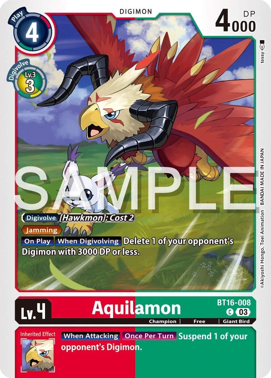 Aquilamon (16008) [BT16] - Digimon Card Game Single