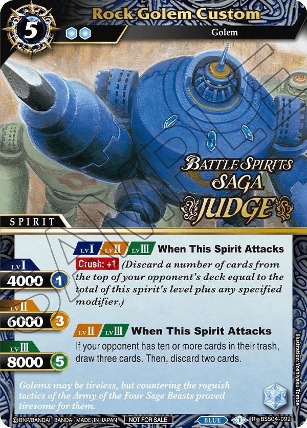 Rock Golem Custom (Judge Pack 2024 Vol. 1) (4092) [LEP] - Battle Spirits Saga Single