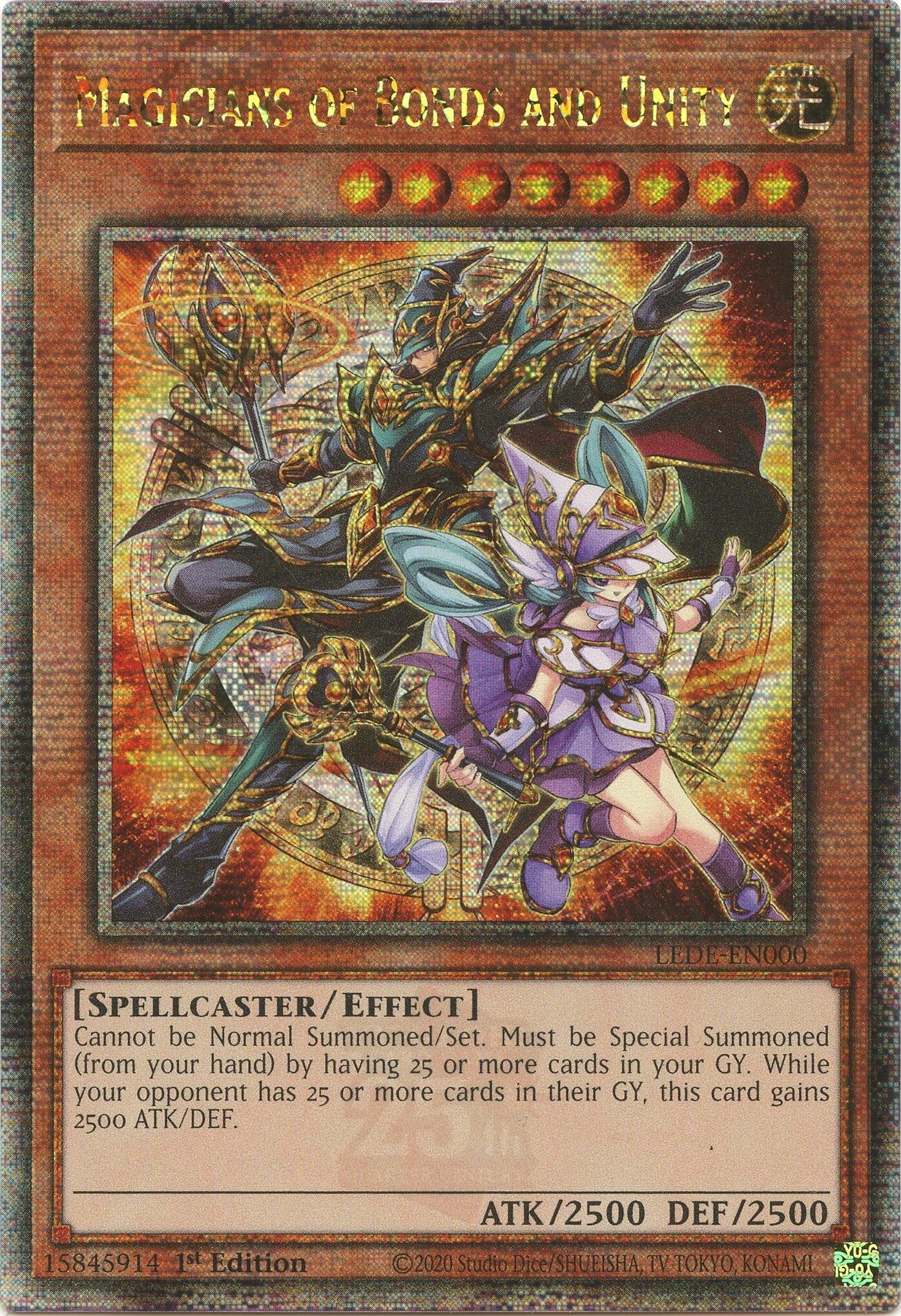 Magicians of Bonds and Unity (Quarter Century Secret Rare) (0) (LEDE) - YuGiOh Single