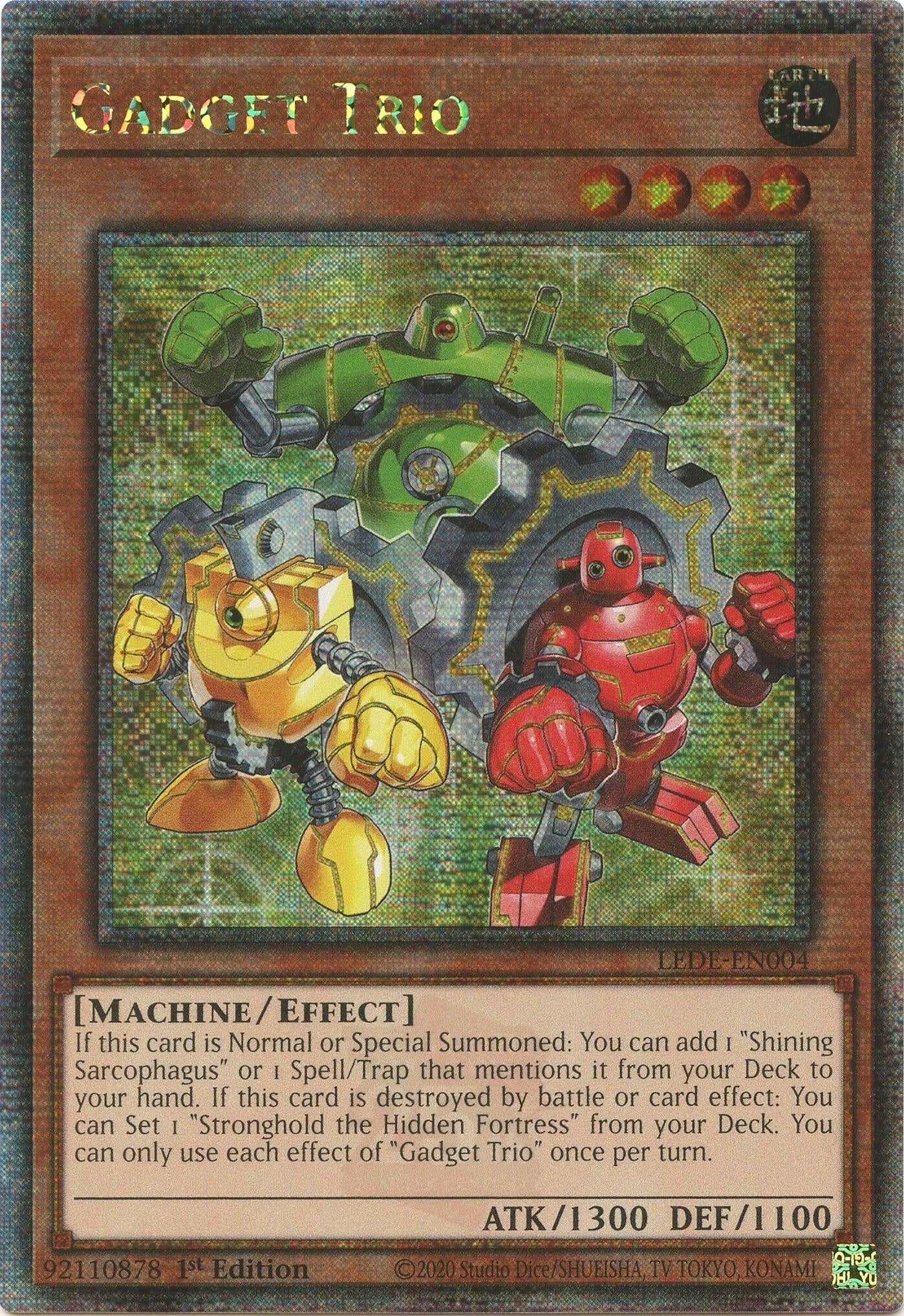 Gadget Trio (Quarter Century Secret Rare) (4) (LEDE) - YuGiOh Single