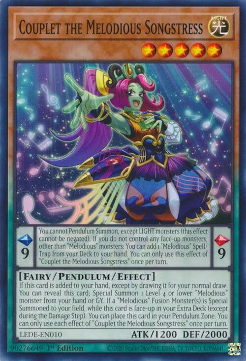 Couplet the Melodious Songstress (10) (LEDE) - YuGiOh Single