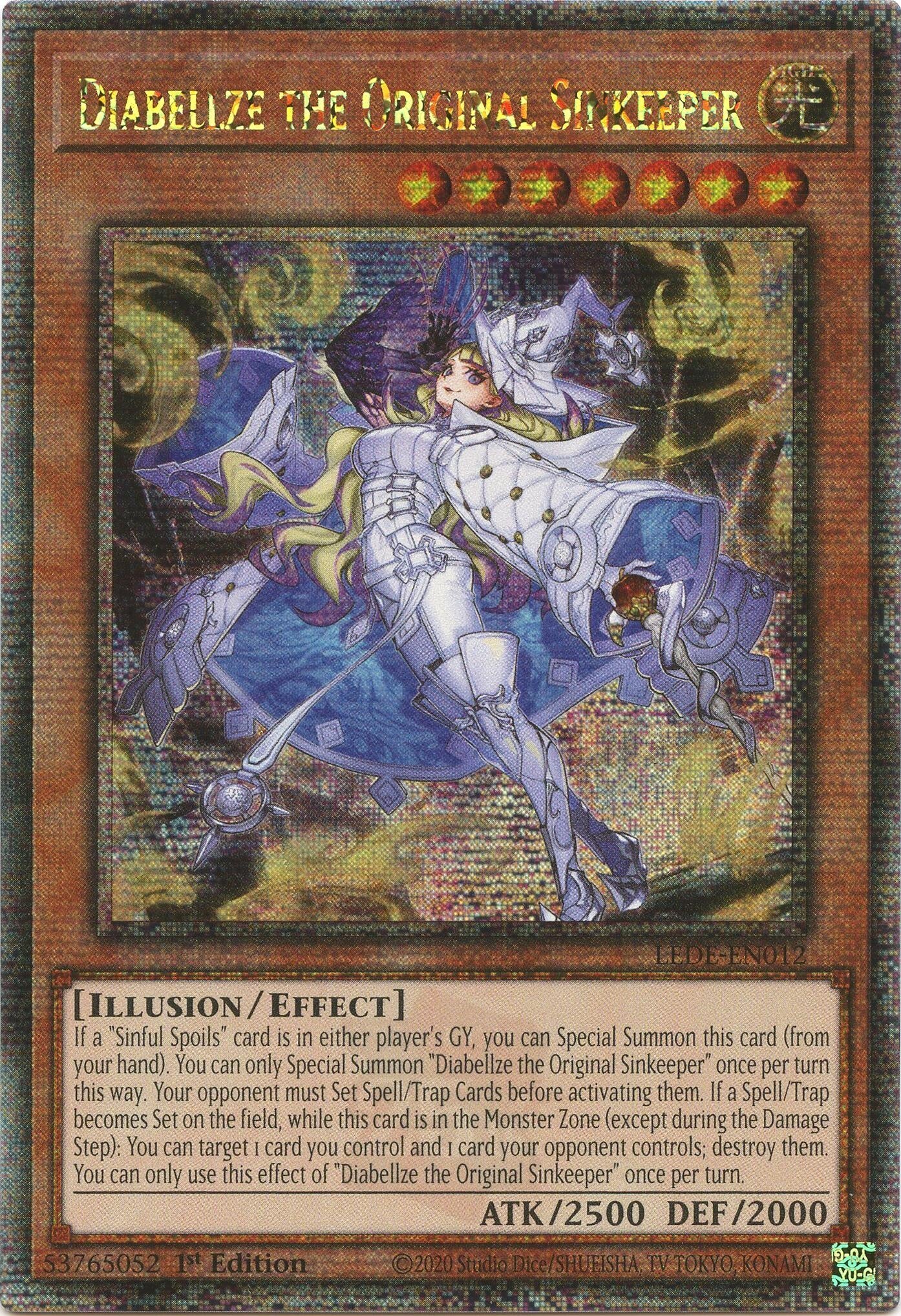 Diabellze the Original Sinkeeper (Quarter Century Secret Rare) (12) (LEDE) - YuGiOh Single