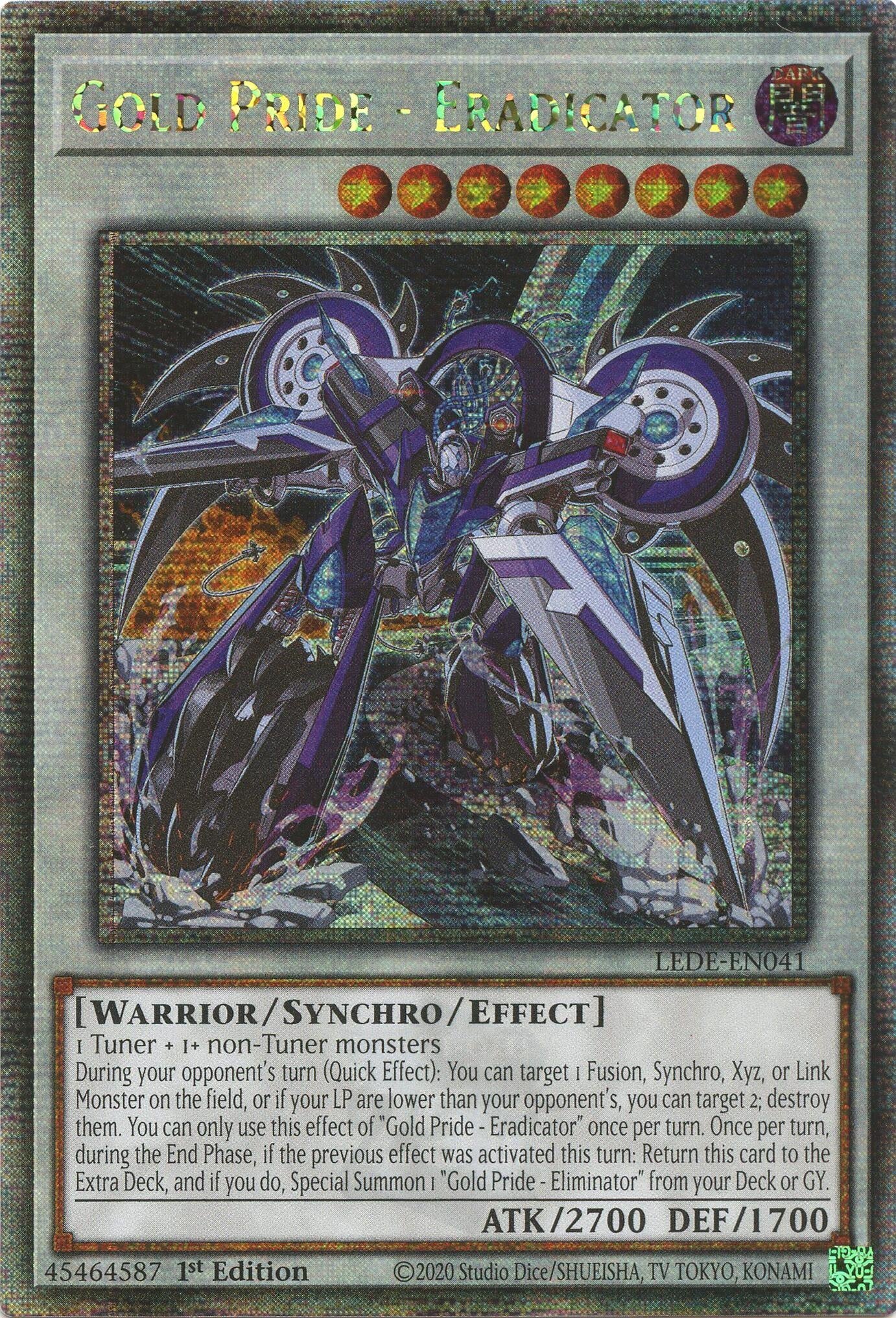 Gold Pride - Eradicator (Quarter Century Secret Rare) (41) (LEDE) - YuGiOh Single
