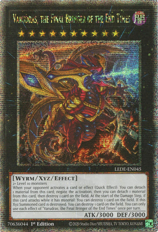 Varudras the Final Bringer of the End Times (Quarter Century Secret Rare) (45) (LEDE) - YuGiOh Single