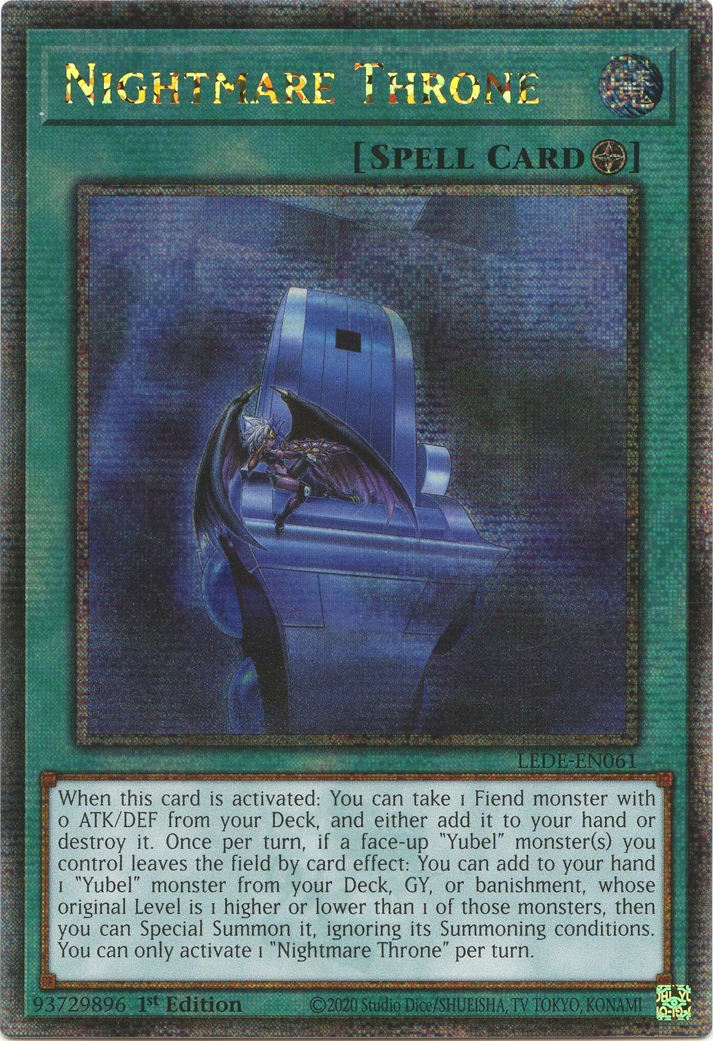 Nightmare Throne (Quarter Century Secret Rare) (61) (LEDE) - YuGiOh Single