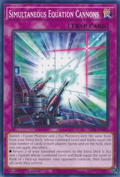 Simultaneous Equation Cannons (80) (LEDE) - YuGiOh Single