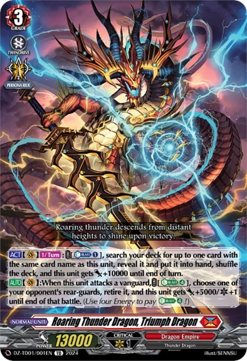 Roaring Thunder Dragon Triumph Dragon (1001) [DZ-TD01] - Cardfight Vanguard Single
