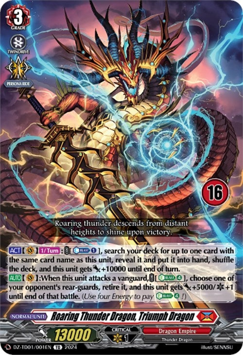 Roaring Thunder Dragon Triumph Dragon (16) (1001) [DZ-TD01] - Cardfight Vanguard Single
