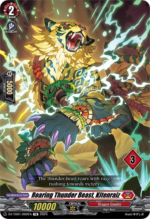 Roaring Thunder Beast Kitenraiz (3) (1002) [DZ-TD01] - Cardfight Vanguard Single