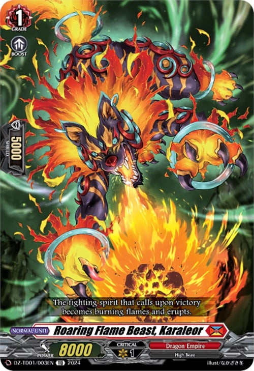 Roaring Flame Beast Karaleor (1003) [DZ-TD01] - Cardfight Vanguard Single