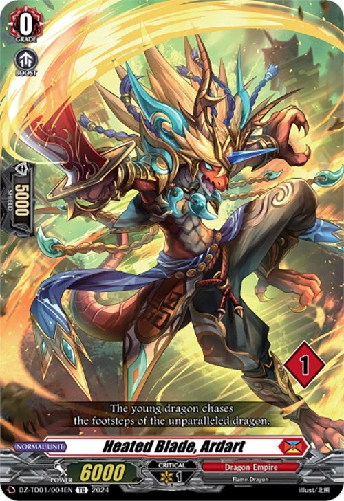 Heated Blade Ardart (1) (1004) [DZ-TD01] - Cardfight Vanguard Single