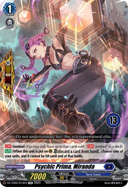 Psychic Prima Miranda (13) (2013) [DZ-TD02] - Cardfight Vanguard Single
