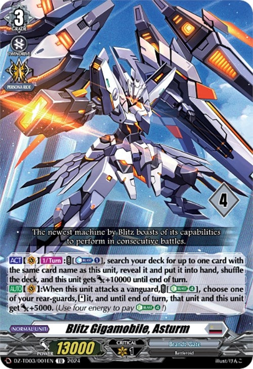 Blitz Gigamobile Asturm (4) (3001) [DZ-TD03] - Cardfight Vanguard Single