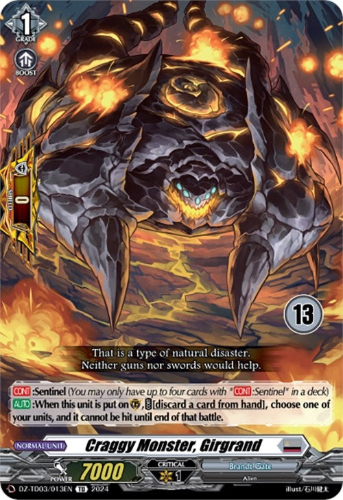 Craggy Monster Girgrand (13) (3013) [DZ-TD03] - Cardfight Vanguard Single