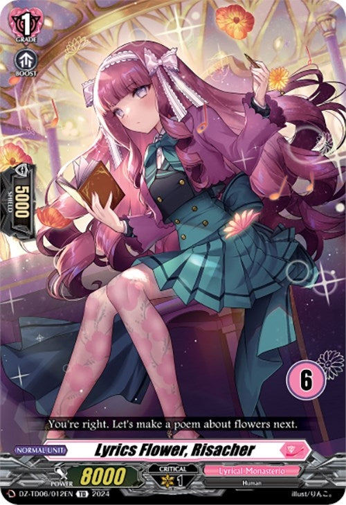 Lyrics Flower Risacher (6) (6012) [DZ-TD06] - Cardfight Vanguard Single
