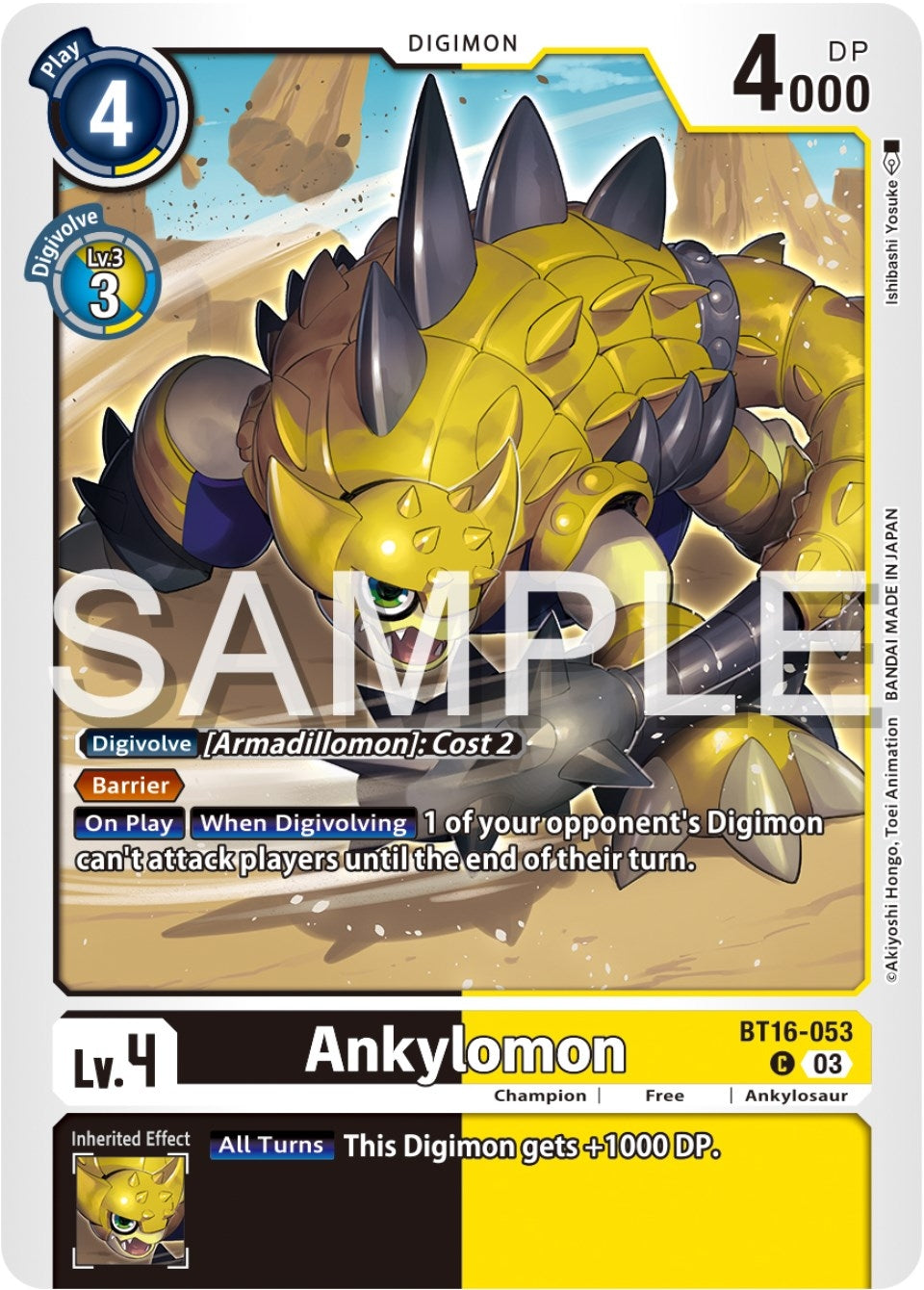 Ankylomon (16053) [BT16] - Digimon Card Game Single