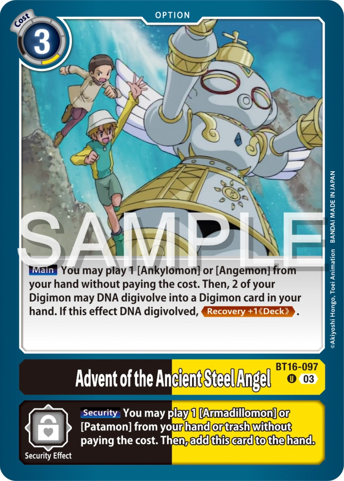 Advent of the Ancient Steel Angel (16097) [BT16] - Digimon Card Game Single