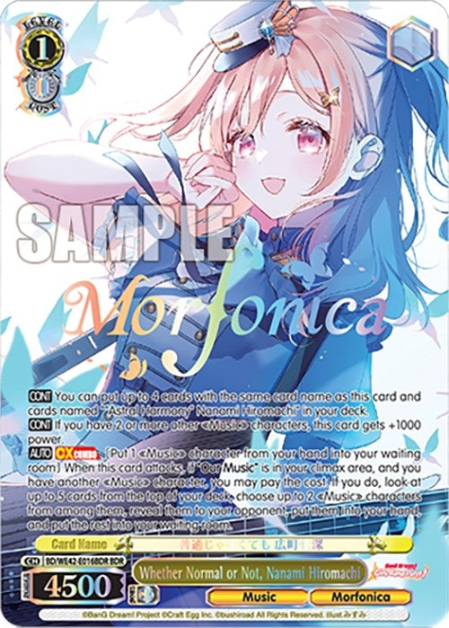 Whether Normal or Not Nanami Hiromachi (BDR) (42016) [BD/WE42] - Weiss Schwarz Single