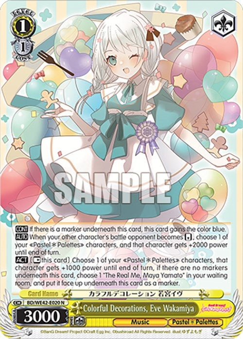 Colorful Decorations Eve Wakamiya (42020) [BD/WE42] - Weiss Schwarz Single