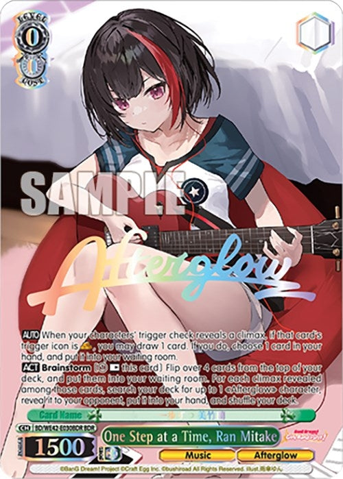 One Step at a Time Ran Mitake (BDR) (42030) [BD/WE42] - Weiss Schwarz Single