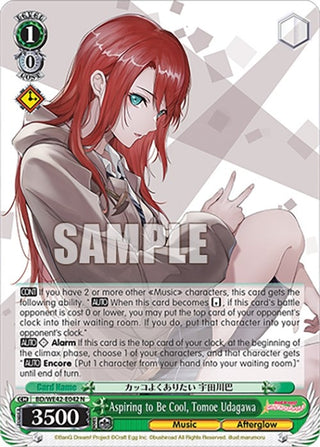 Aspiring to Be Cool Tomoe Udagawa (42042) [BD/WE42] - Weiss Schwarz Single