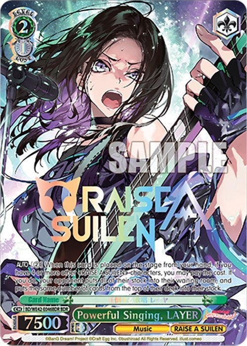 Powerful Singing LAYER (BDR) (42046) [BD/WE42] - Weiss Schwarz Single