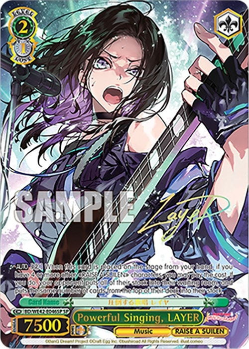 Powerful Singing LAYER (SP) (42046) [BD/WE42] - Weiss Schwarz Single