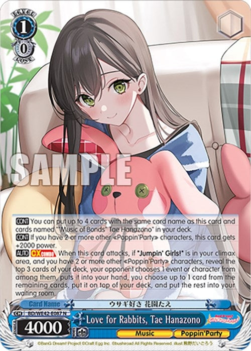 Love for Rabbits Tae Hanazono (42087) [BD/WE42] - Weiss Schwarz Single