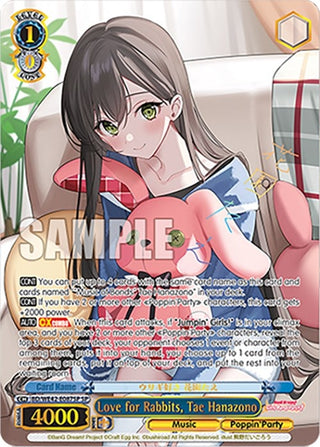 Love for Rabbits Tae Hanazono (SP) (42087) [BD/WE42] - Weiss Schwarz Single