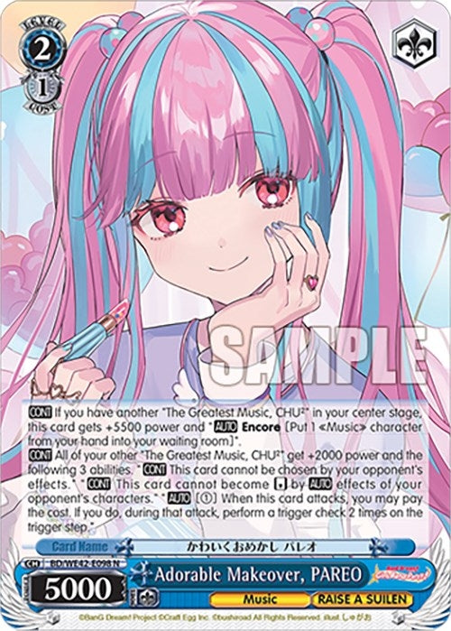 Adorable Makeover PAREO (42098) [BD/WE42] - Weiss Schwarz Single