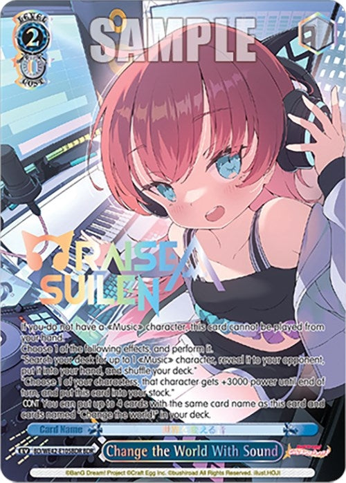 Change the World With Sound (BDR) (42105) [BD/WE42] - Weiss Schwarz Single