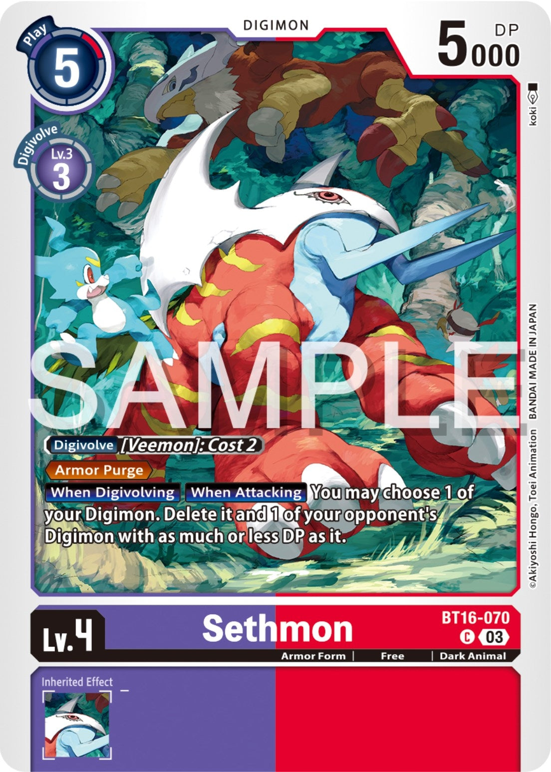 Sethmon (16070) [BT16] - Digimon Card Game Single