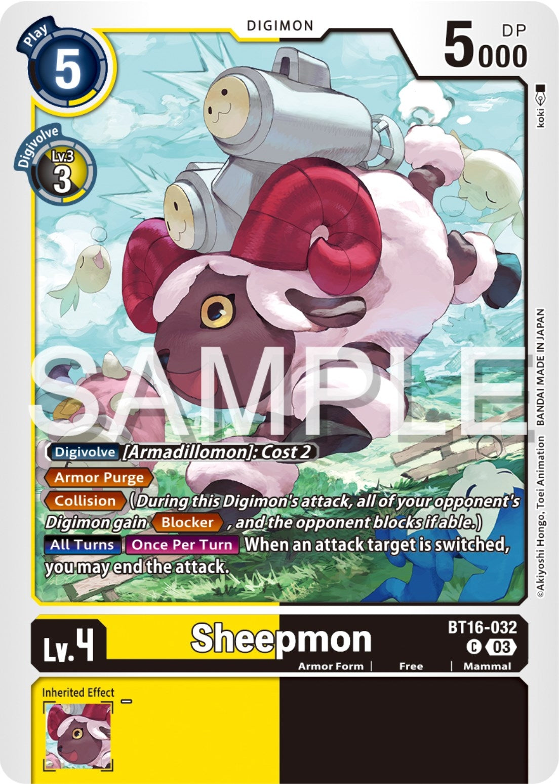 Sheepmon (16032) [BT16] - Digimon Card Game Single