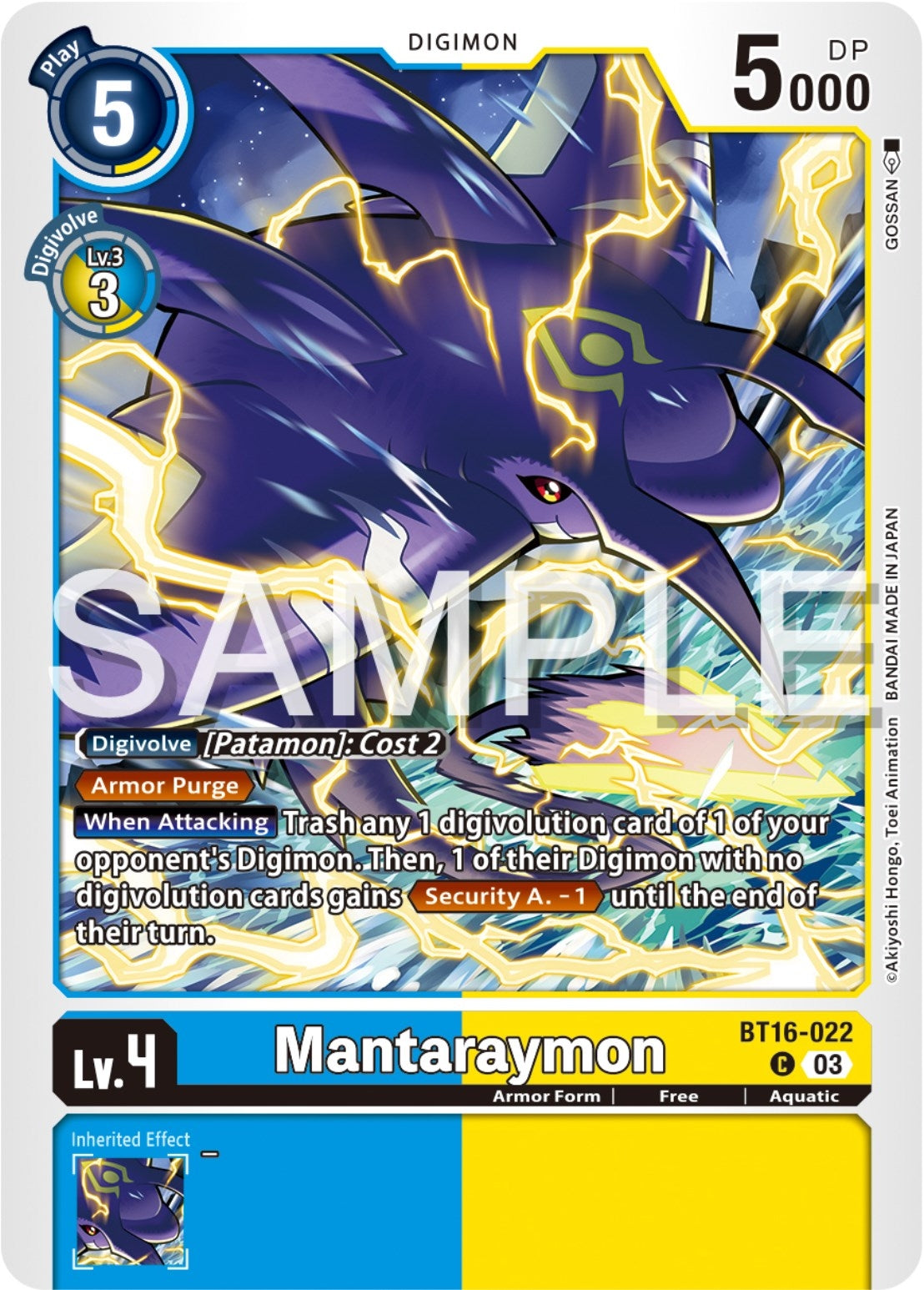 Mantaraymon (16022) [BT16] - Digimon Card Game Single