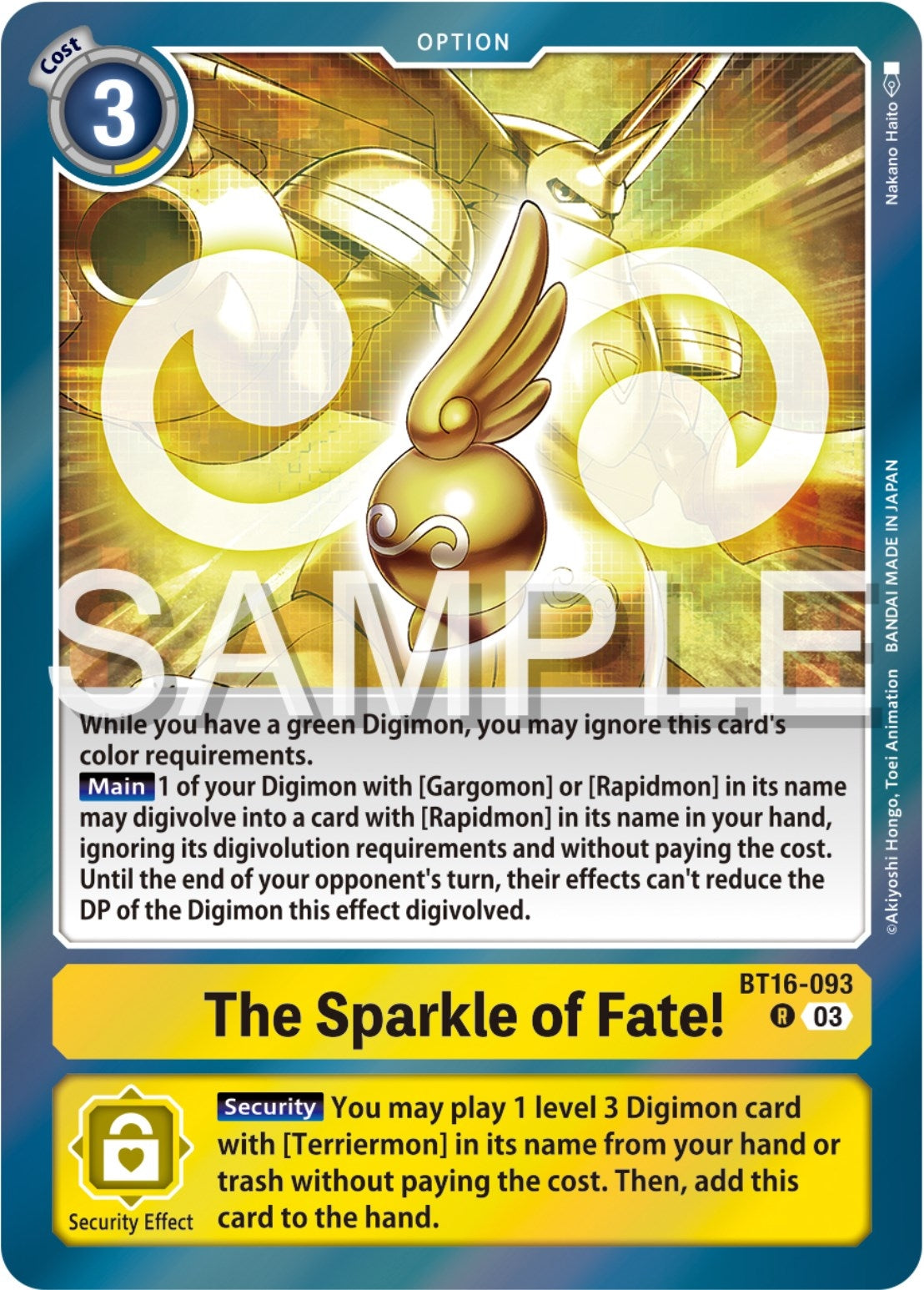 The Sparkle of Fate! (16093) [BT16] - Digimon Card Game Single