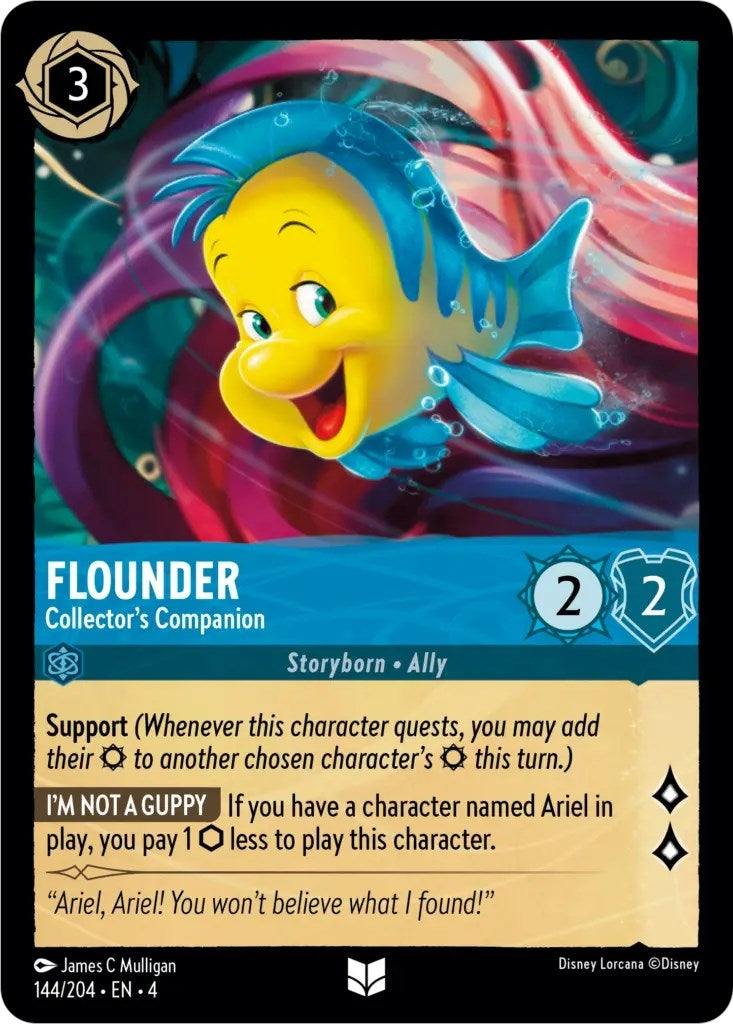 Flounder - Collector’s Companion (144) (4) - Disney Lorcana Single