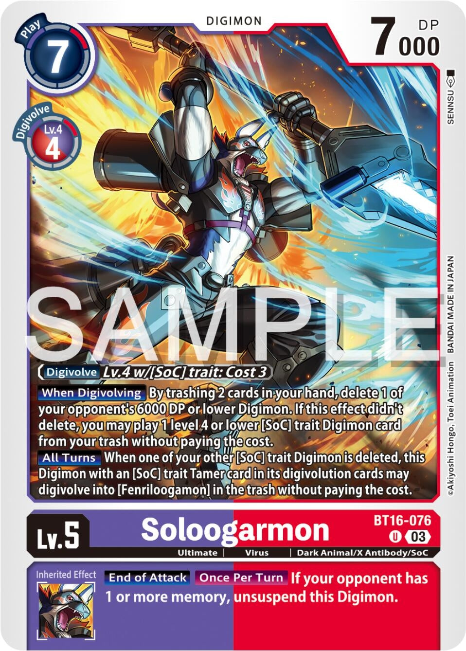 Soloogarmon (16076) [BT16] - Digimon Card Game Single